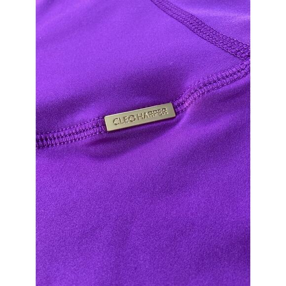 Cleo Harper Bike Shorts - Pink Purple Active Wear Athletic Gym Lounge Size Large - Picture 2 of 7